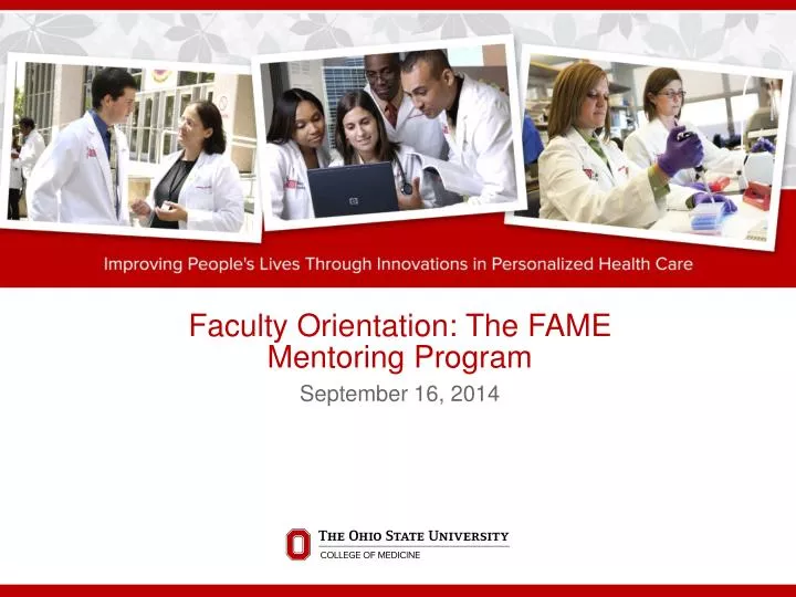 faculty orientation the fame mentoring program