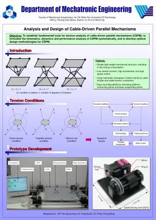 Analysis and Design of Cable-Driven Parallel Mechanisms