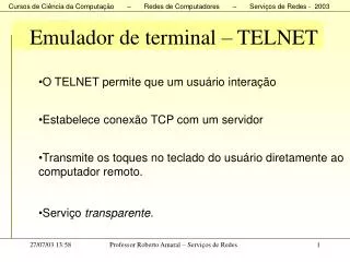 emulador de terminal telnet