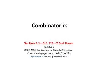 Combinatorics