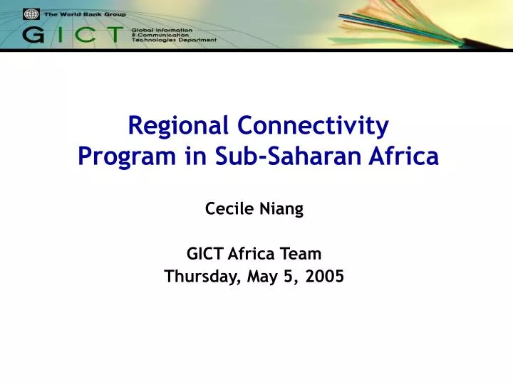 regional connectivity program in sub saharan africa