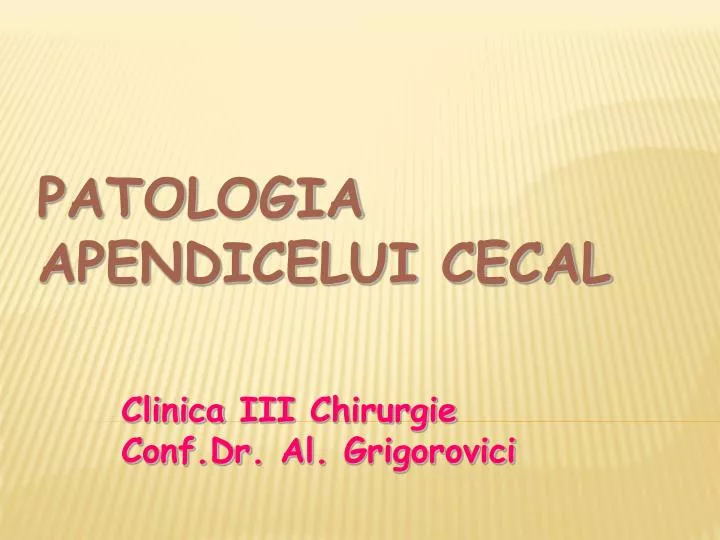 clinica iii chirurgie conf dr al grigorovici