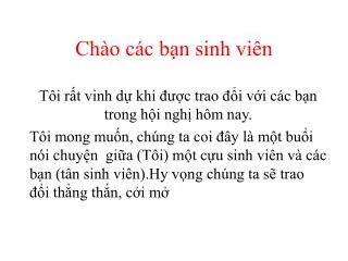 ch o c c b n sinh vi n