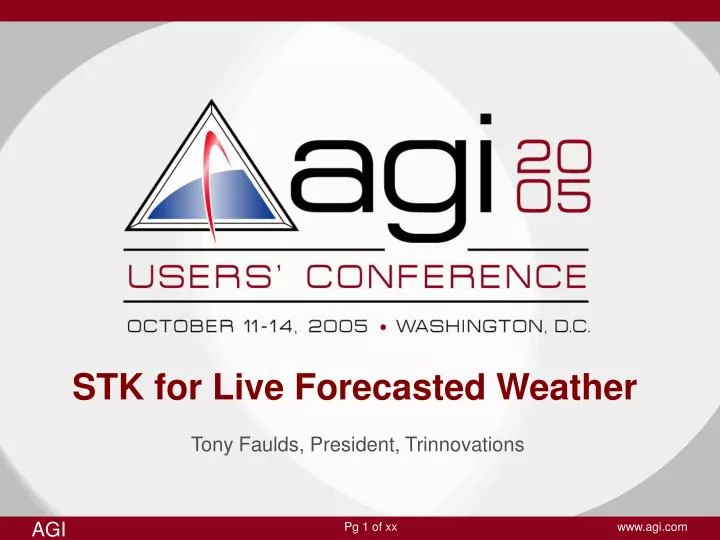 stk for live forecasted weather