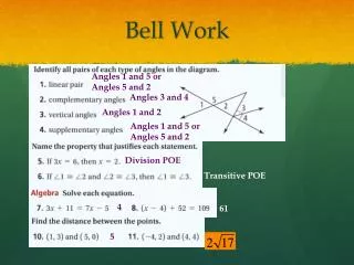 bell work
