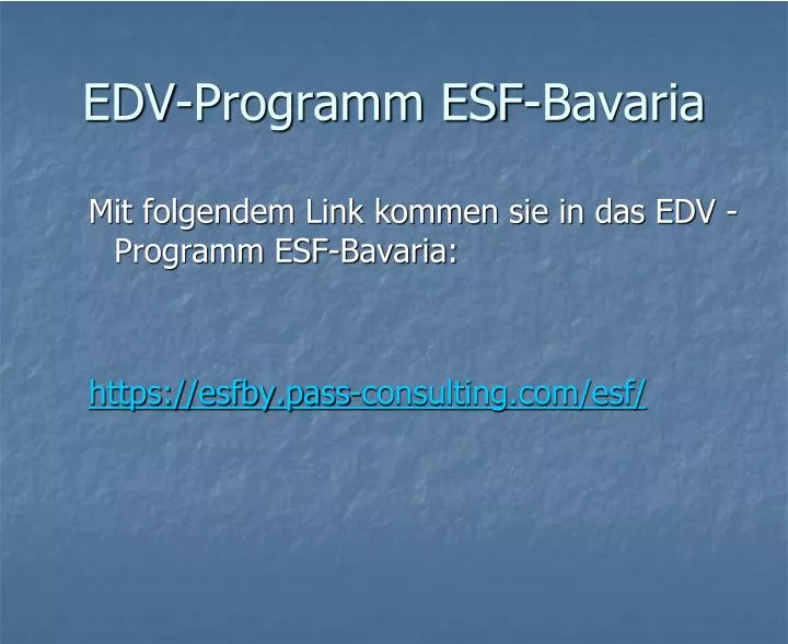 edv programm esf bavaria