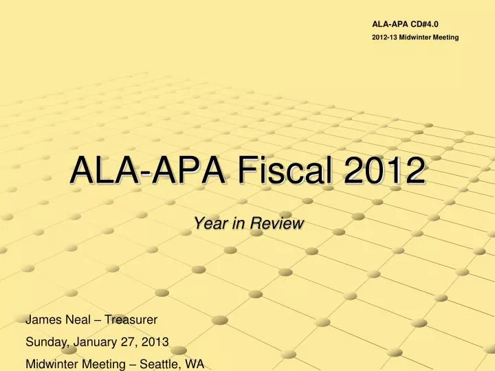 ala apa fiscal 2012