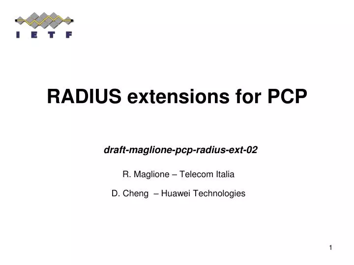 radius extensions for pcp