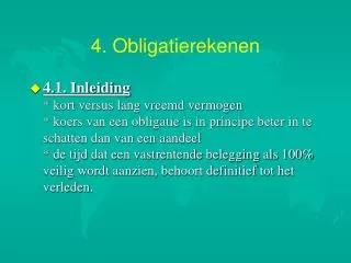 4 obligatierekenen