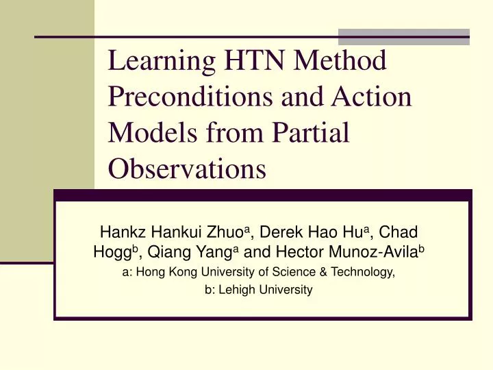 learning htn method preconditions and action models from partial observations