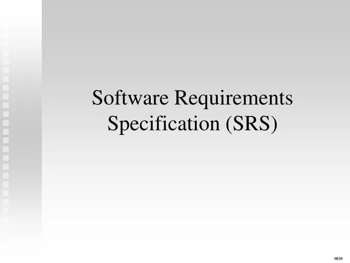 software requirements specification srs
