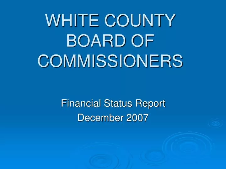 white county board of commissioners