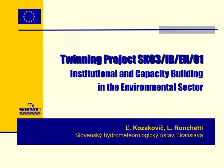 twinning project sk03 ib en 01 institutional and capacity building in the environmental sector