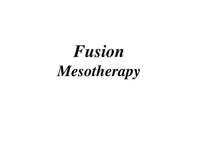 fusion mesotherapy