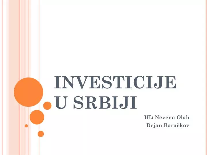 investicije u srbiji