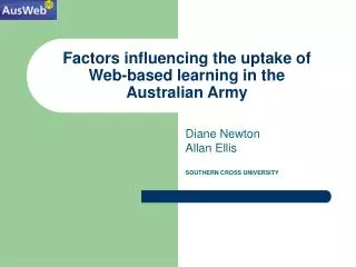 Factors influencing the uptake of Web-based learning in the Australian Army