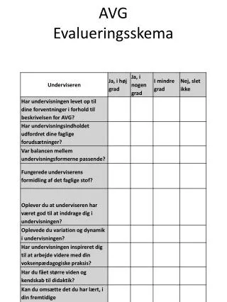 avg evalueringsskema
