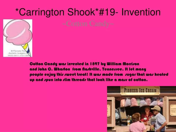 carrington shook 19 invention