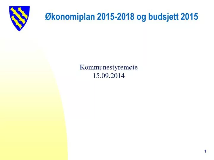 konomiplan 2015 2018 og budsjett 2015