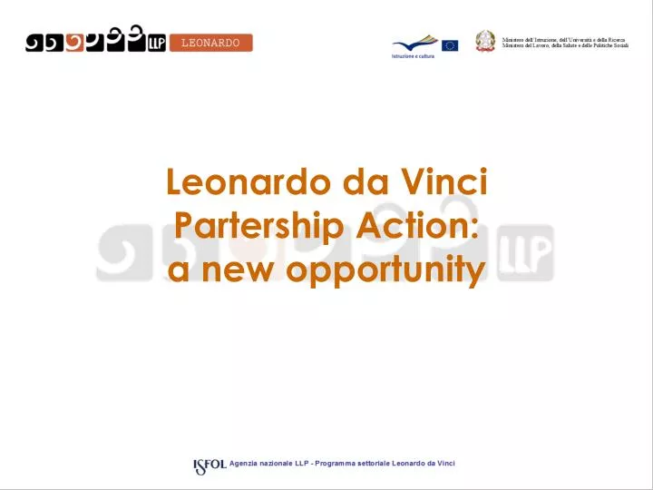 leonardo da vinci partership action a new opportunity