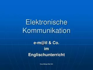 elektronische kommunikation