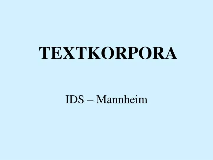 textkorpora