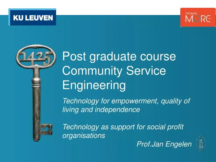 post graduate course community service engineering