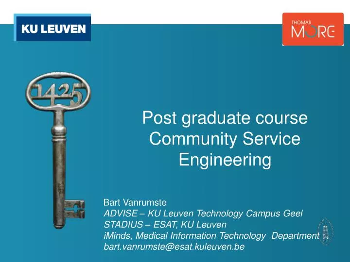 post graduate course community service engineering