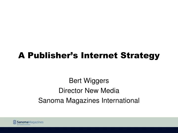 a publisher s internet strategy