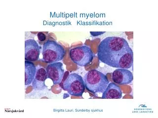 multipelt myelom diagnostik klassifikation