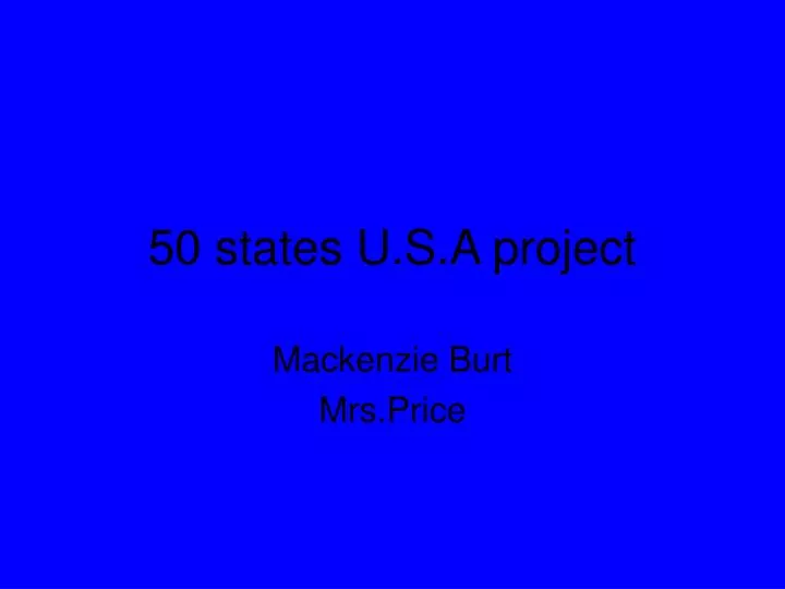50 states u s a project