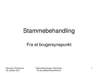 stammebehandling