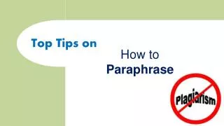 Top tips on how to paraphrase