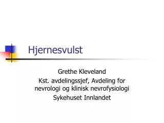 hjernesvulst
