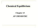 Chemical Equilibrium - slide 1