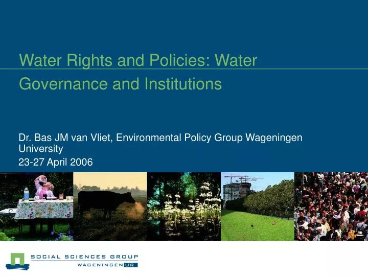 water rights and policies water governance and institutions