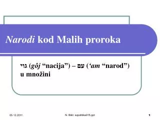 narodi kod malih proroka