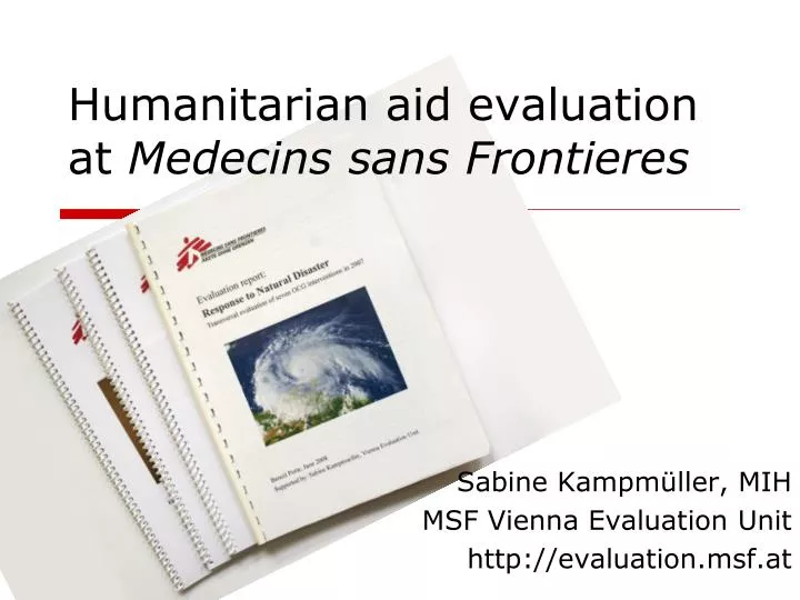 humanitarian aid evaluation at medecins sans frontieres