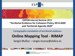 Cartographic translation of territorial evidence Online Mapping Tool - RIMAP