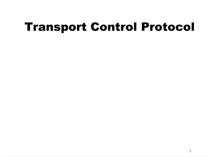 transport control protocol