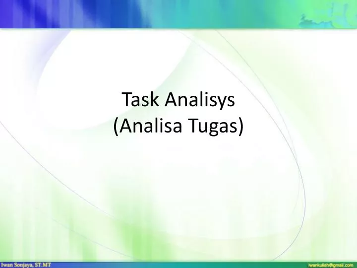 task analisys analisa tugas