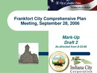 Frankfort City Comprehensive Plan Meeting, September 28, 2006