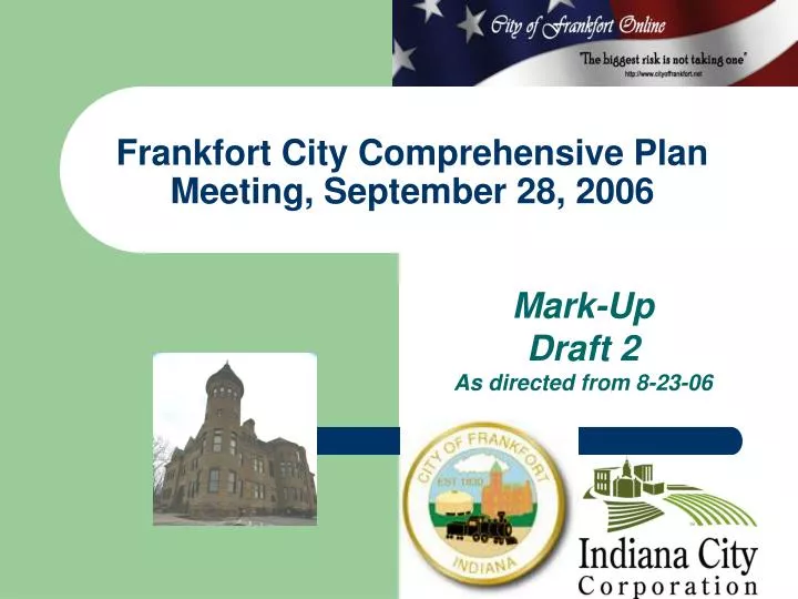 frankfort city comprehensive plan meeting september 28 2006