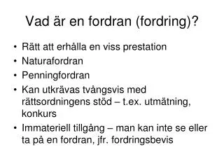 vad r en fordran fordring