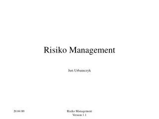 risiko management