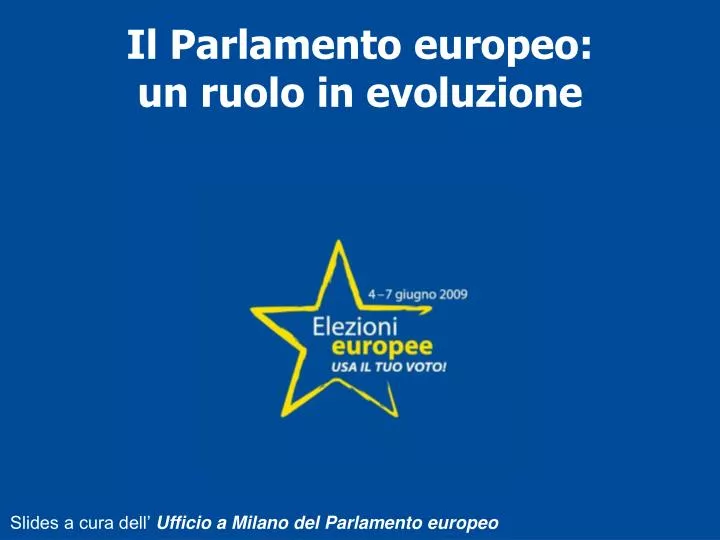 il parlamento europeo un ruolo in evoluzione