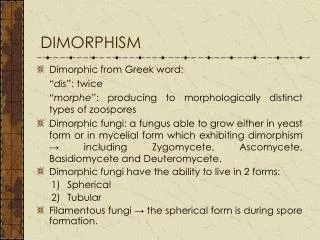 DIMORPHISM