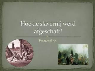 hoe de slavernij werd afgeschaft