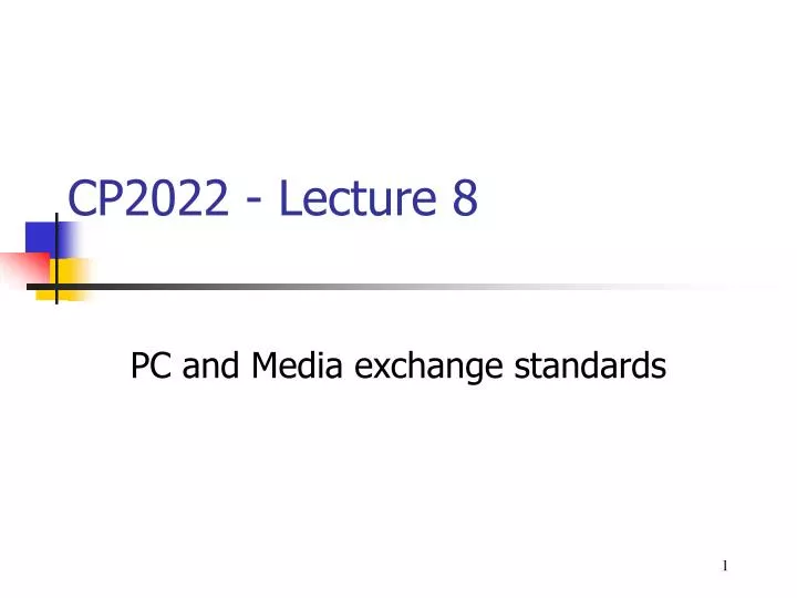 pc and media exchange standards