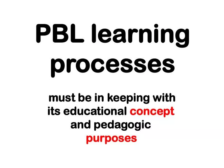 pbl learning processes